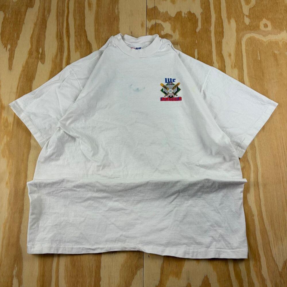 Vintage 90s Chicago Cubs Graphic T-Shirt – Hanes – Single Stitch – Men’s L